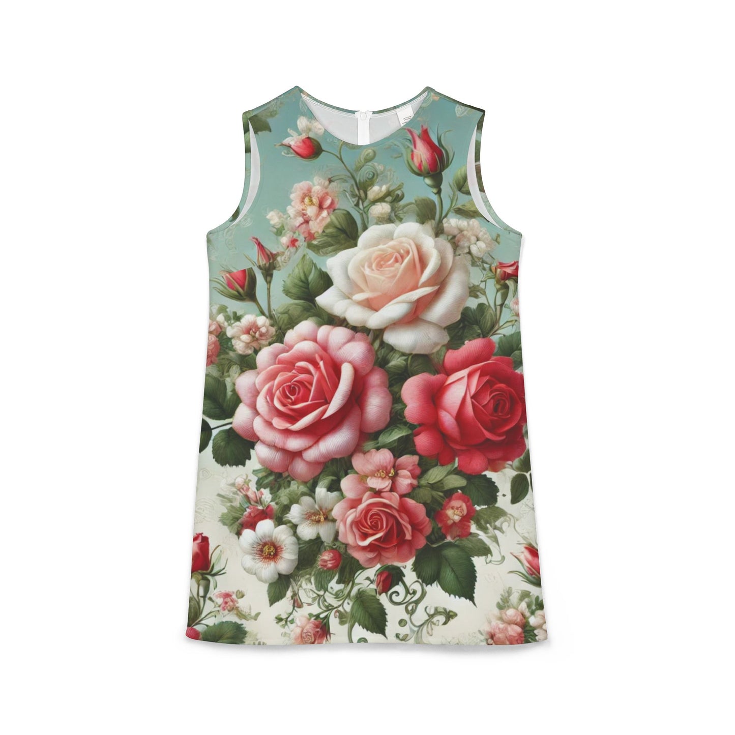 Rose Reverie - A-line Sleeveless Dress