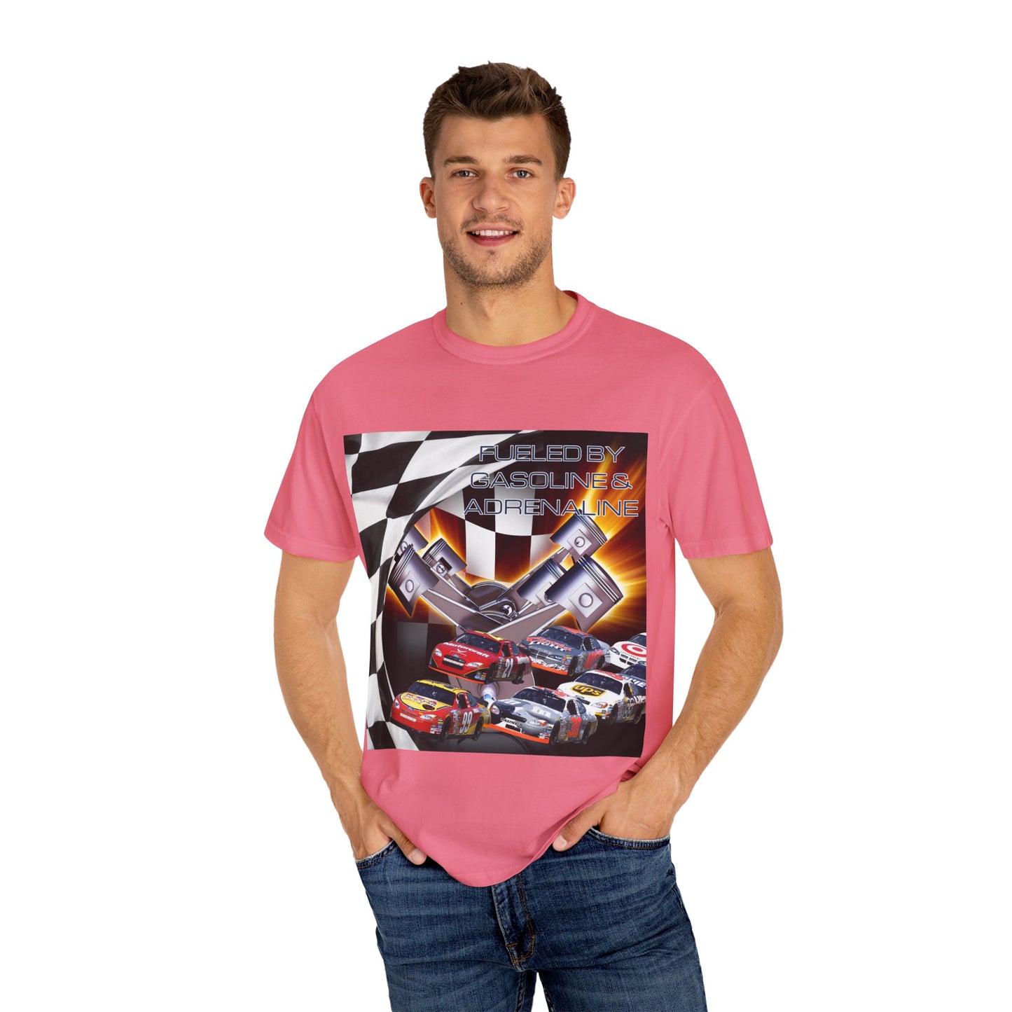 Fueled by Gasoline & Adrenaline - Unisex Garment-Dyed T-shirt