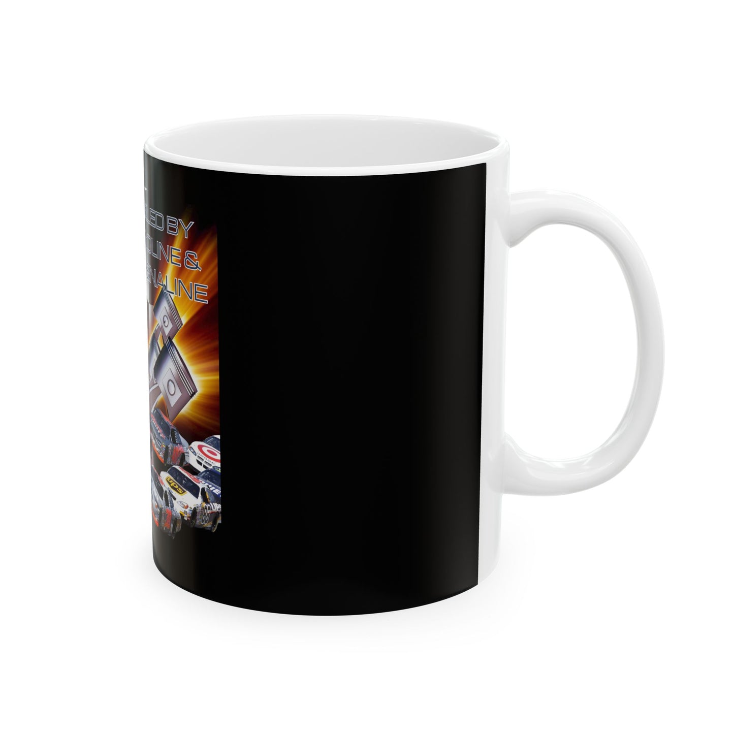 Fueled by Gasoline & Adrenaline - Ceramic Mug, (11oz, 15oz)