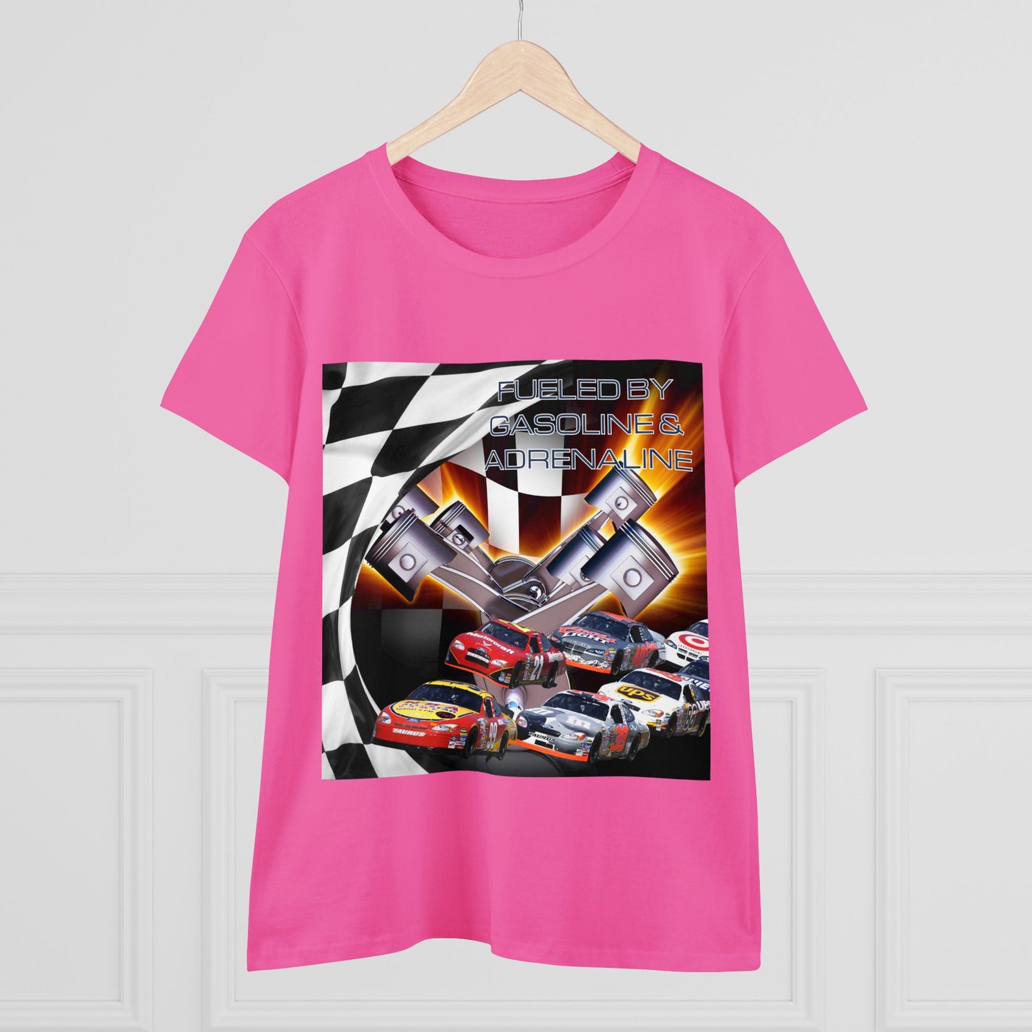 Fueled by Gasoline & Adrenaline - Women's Midweight Cotton Tee