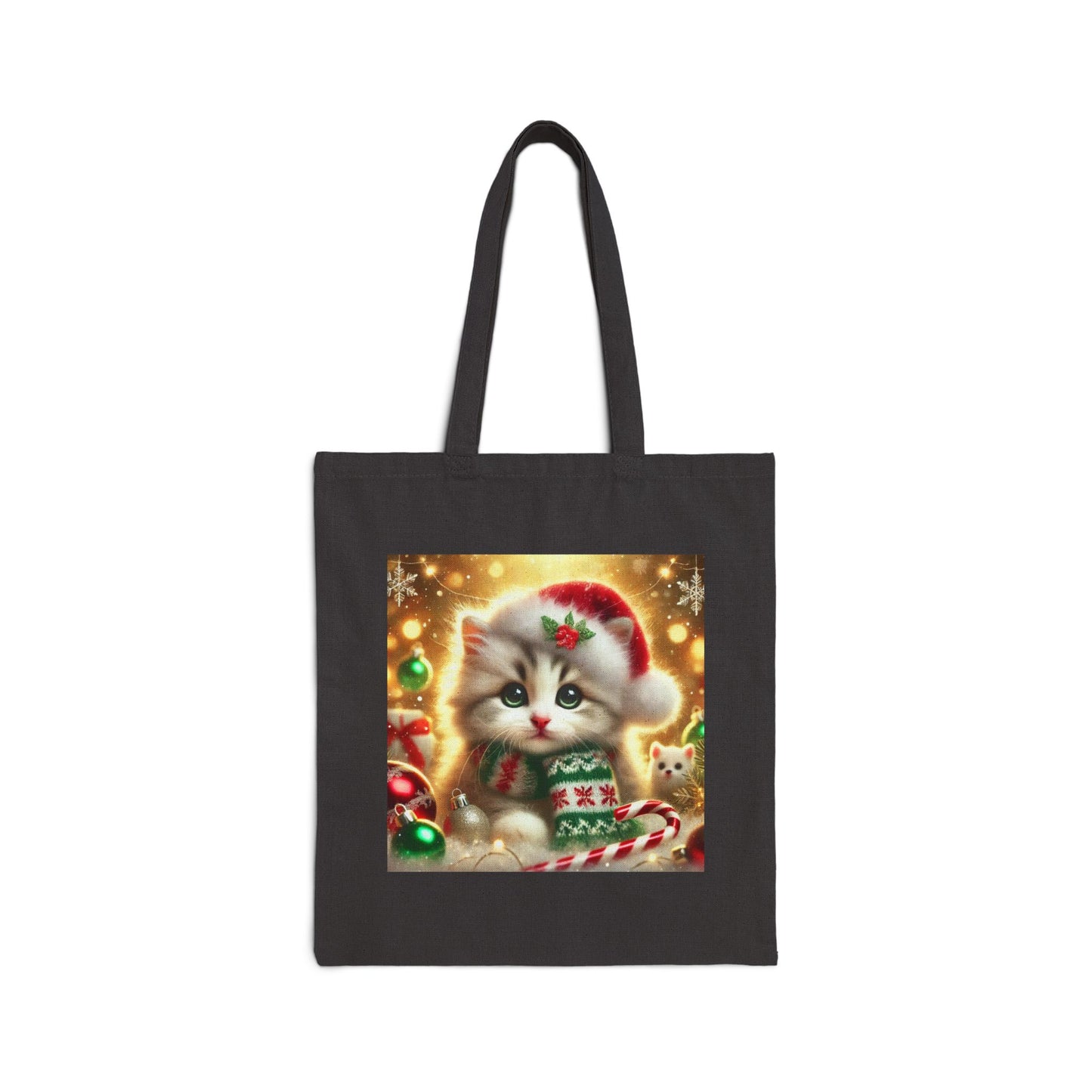 Purr-fectly Merry Christmas - Cotton Canvas Tote Bag