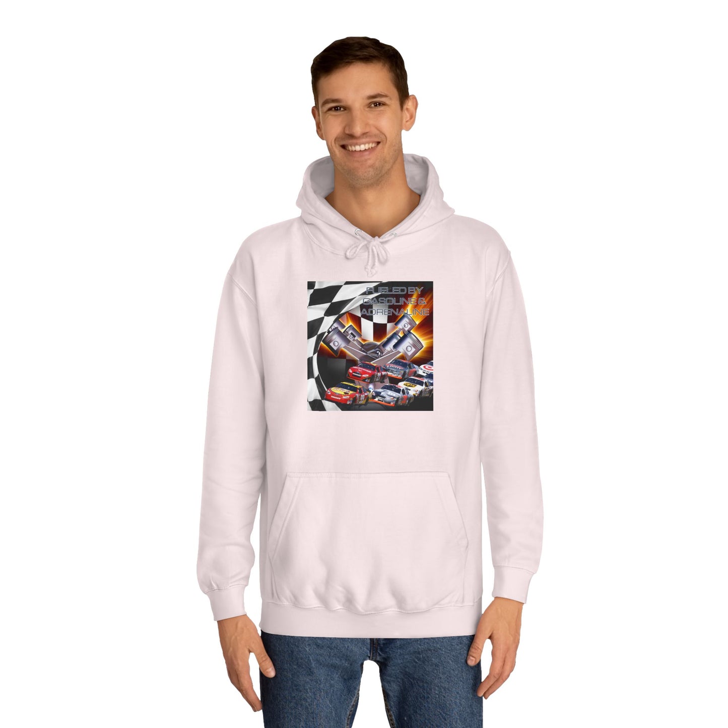 Fueled by Gasoline & Adrenaline - Unisex College Hoodie