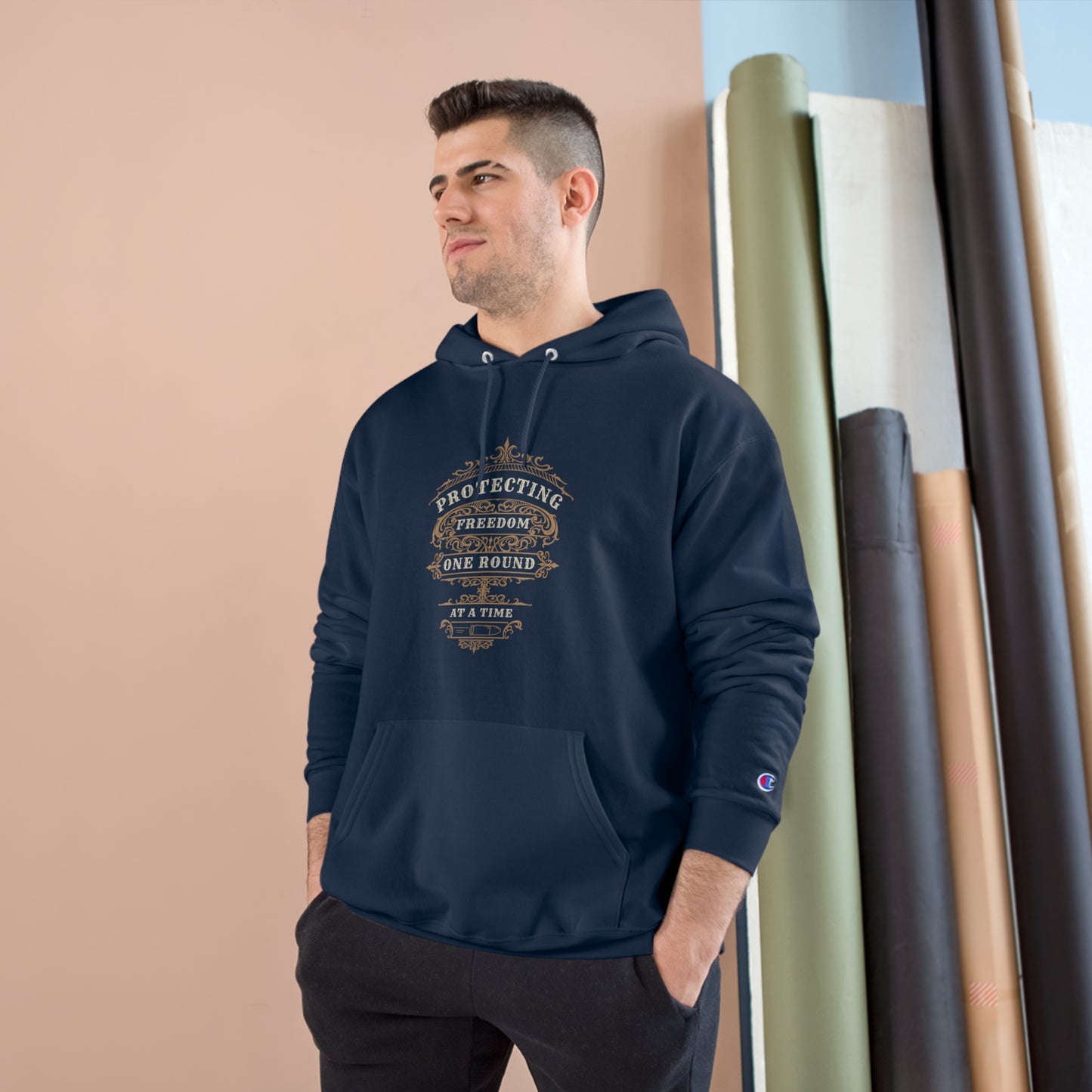 Protecting Freedom, One Round at a Time - Champion Hoodie