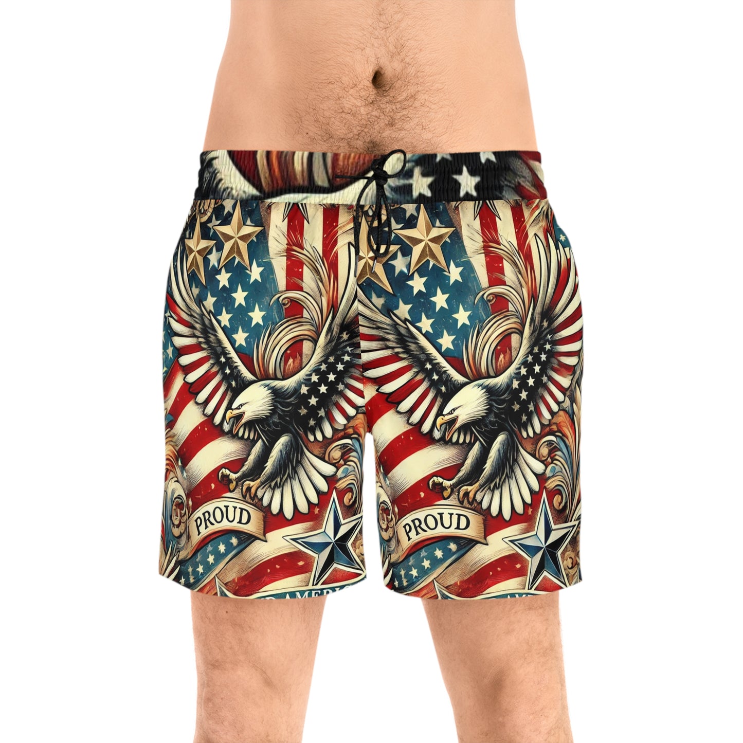 Stars of Freedom - Men's Mid-Length Swim Shorts