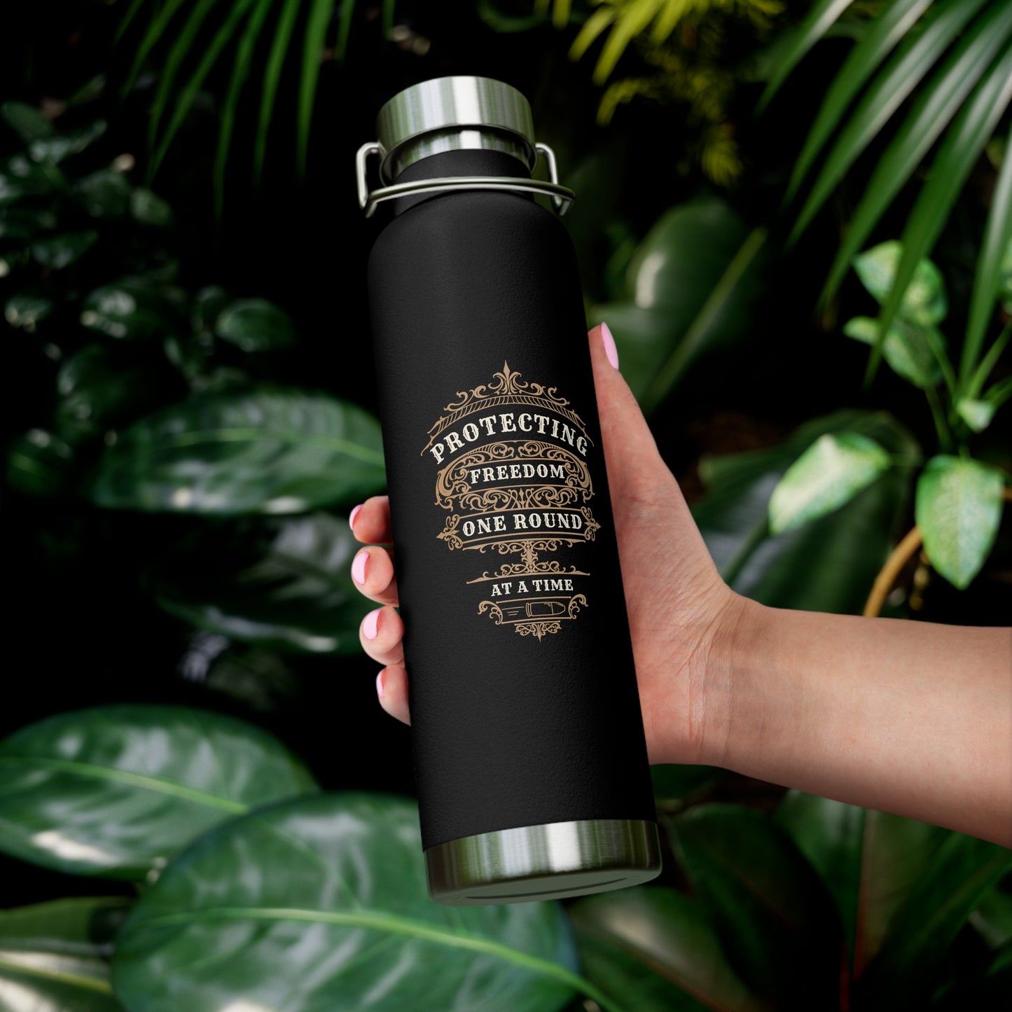 Protecting Freedom, One Round at a Time - Copper Vacuum Insulated Bottle, 22oz