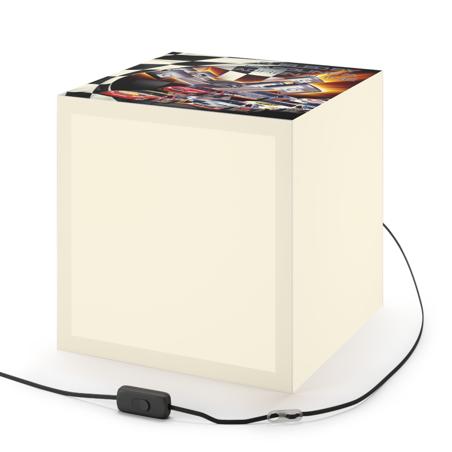 Fueled by Gasoline & Adrenaline - Light Cube Lamp