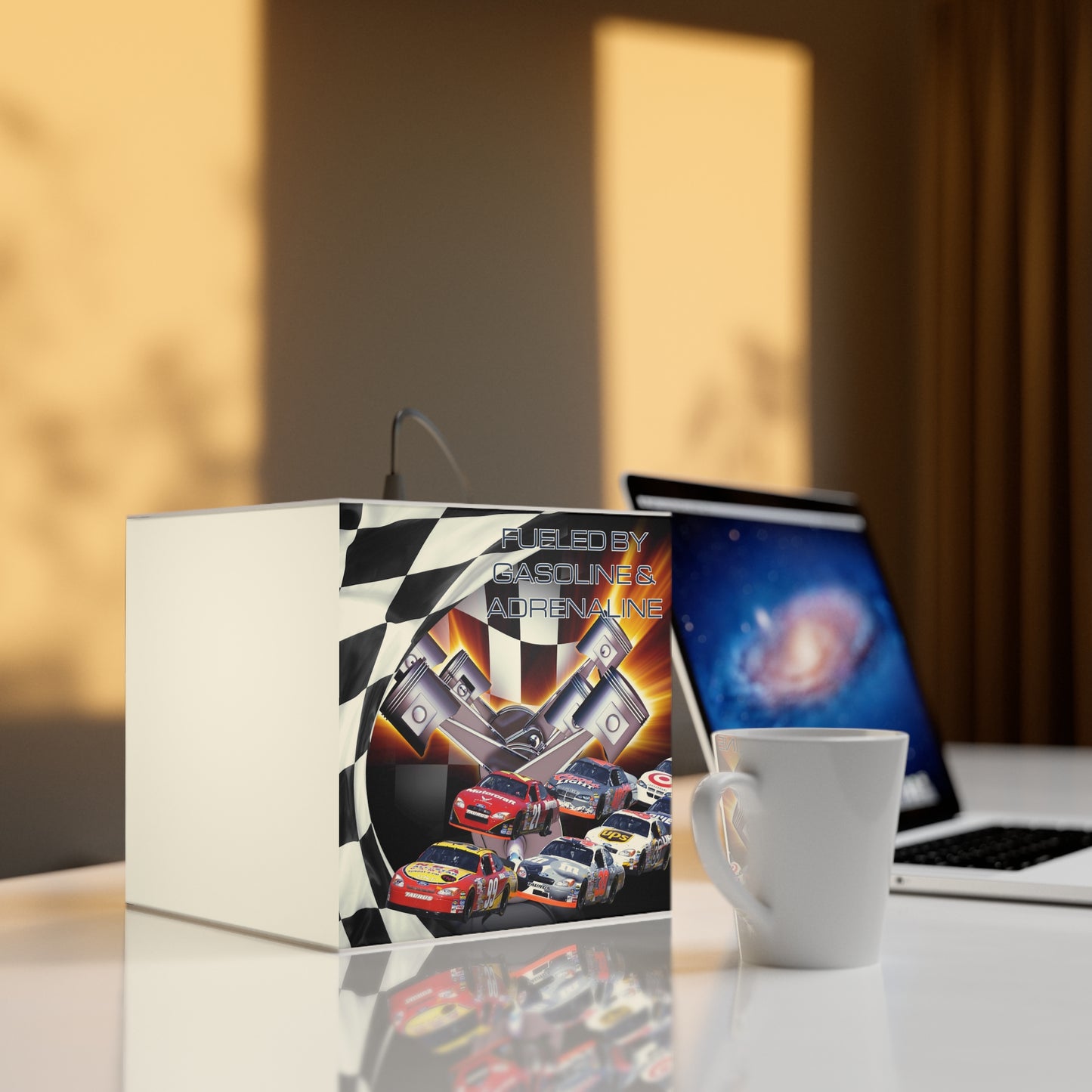 Fueled by Gasoline & Adrenaline - Light Cube Lamp