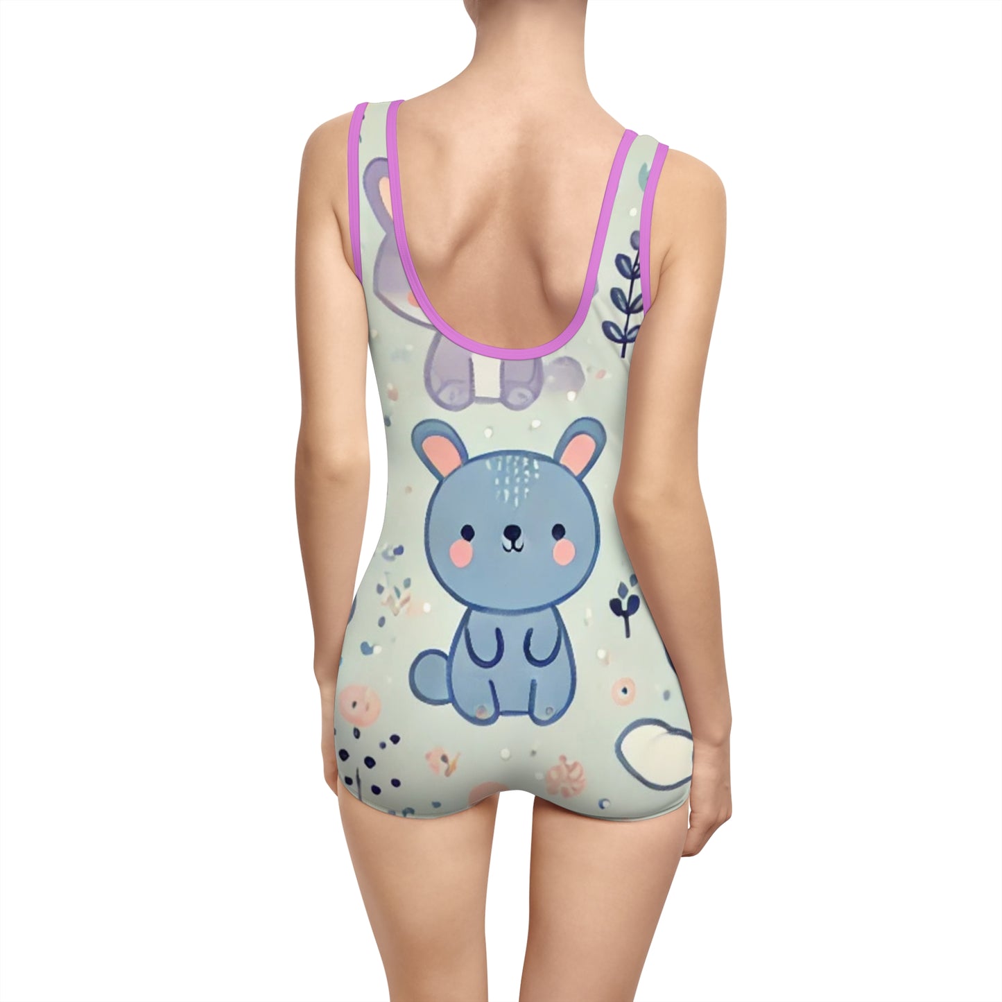 Whimsical Companions - Women's Vintage Swimsuit (AOP)