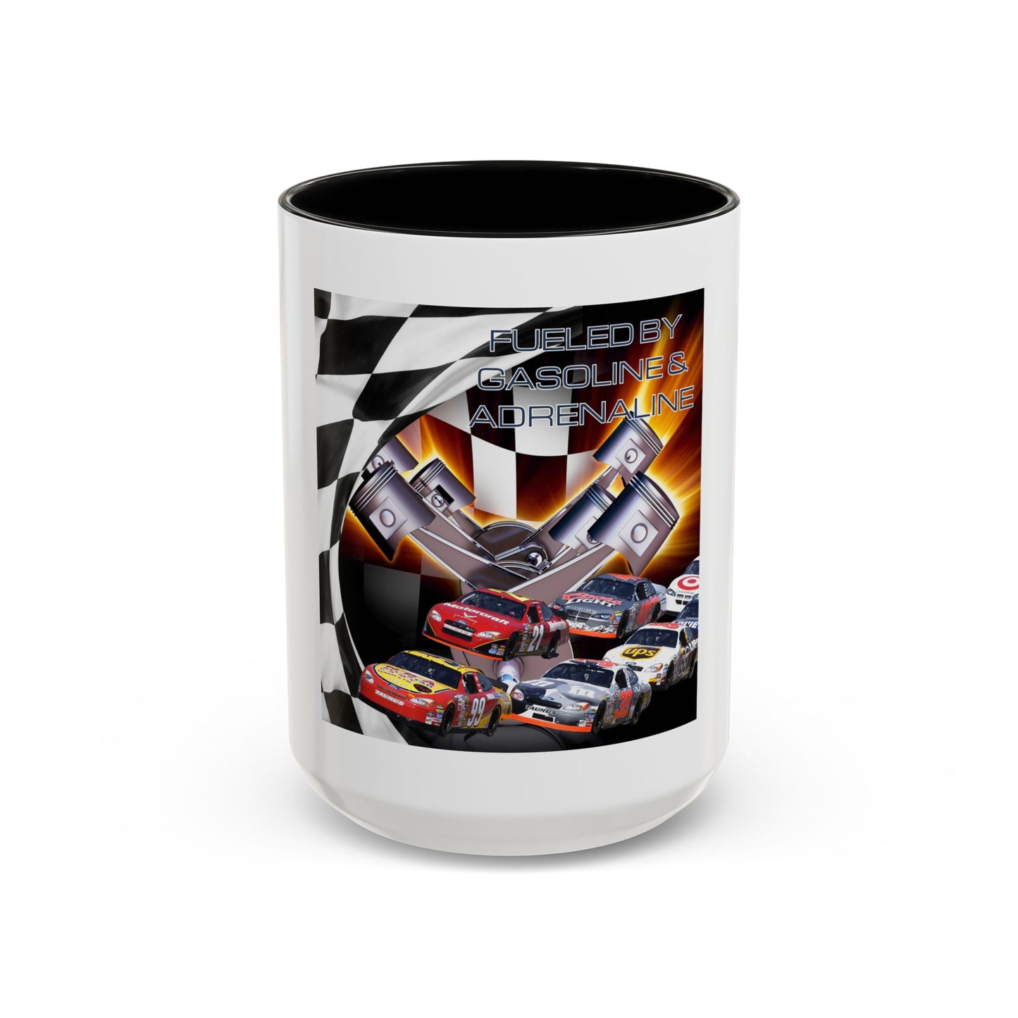 Fueled by Gasoline & Adrenaline - Accent Coffee Mug (11, 15oz)