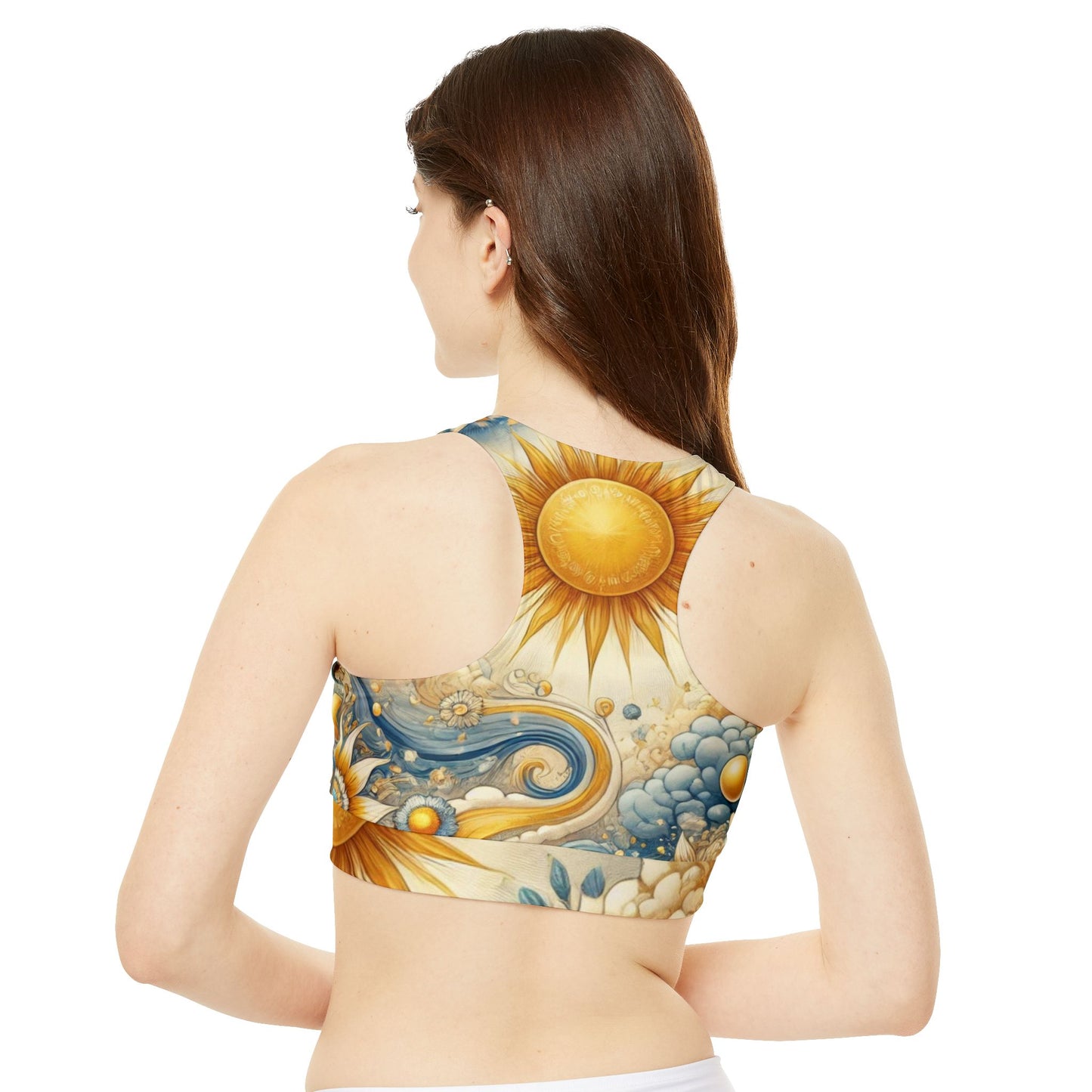 Celestial Radiance - High Neck Crop Bikini Top