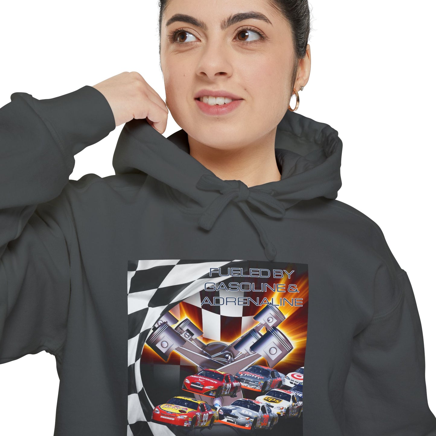 Fueled by Gasoline & Adrenaline - Unisex Garment-Dyed Hoodie