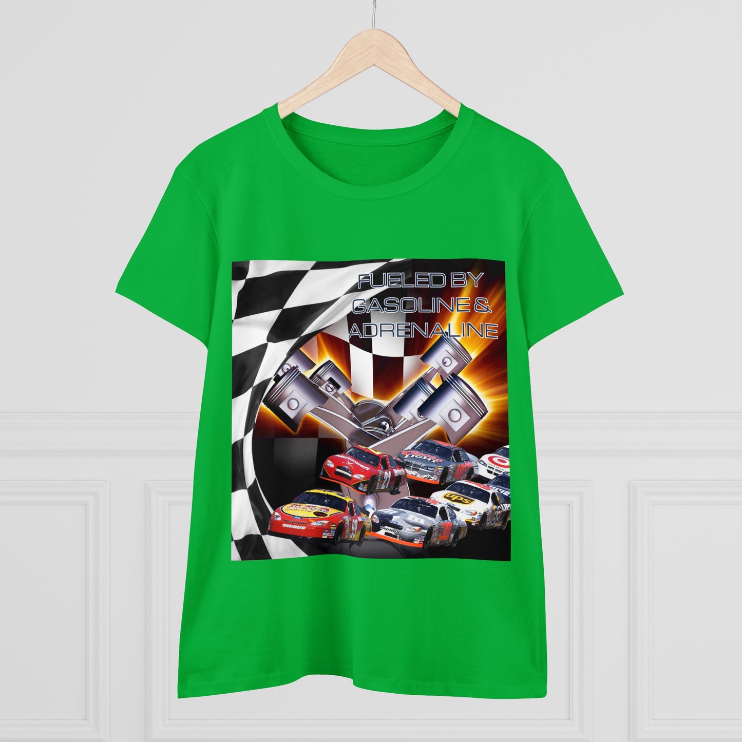 Fueled by Gasoline & Adrenaline - Women's Midweight Cotton Tee