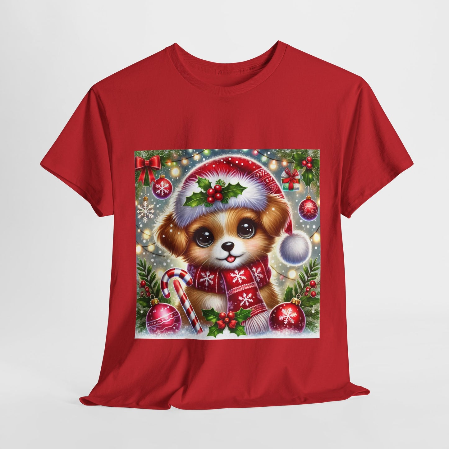 Paws-itively Merry Christmas - Unisex Heavy Cotton Tee