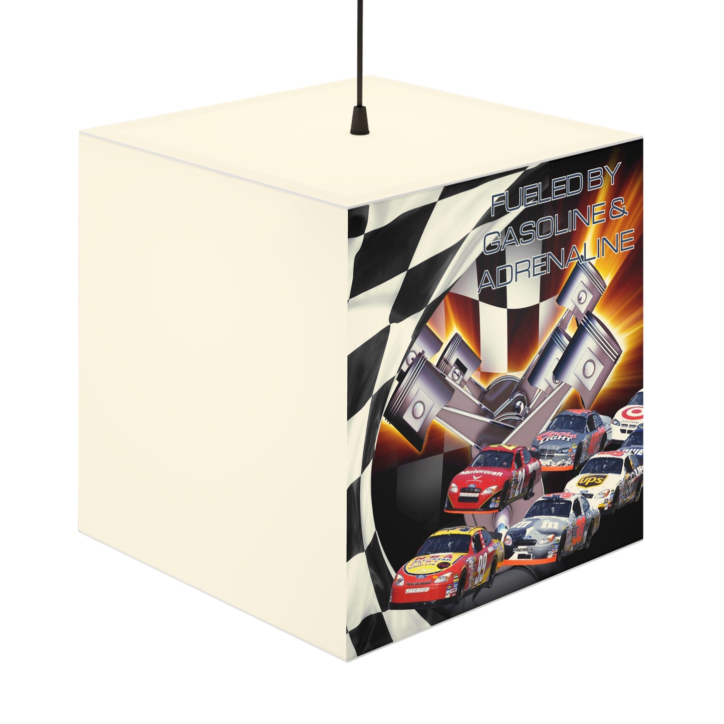 Fueled by Gasoline & Adrenaline - Light Cube Lamp