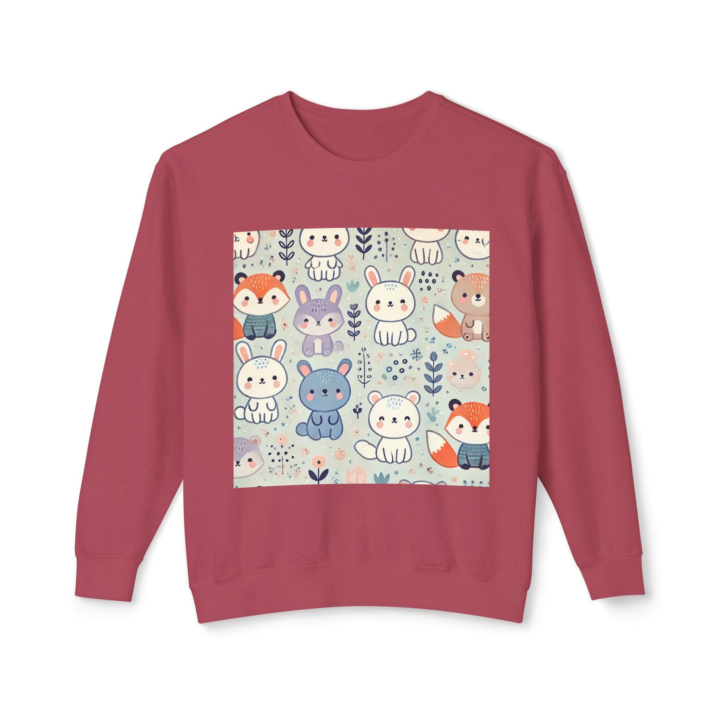 Whimsical Companions - Unisex Lightweight Crewneck Sweatshirt