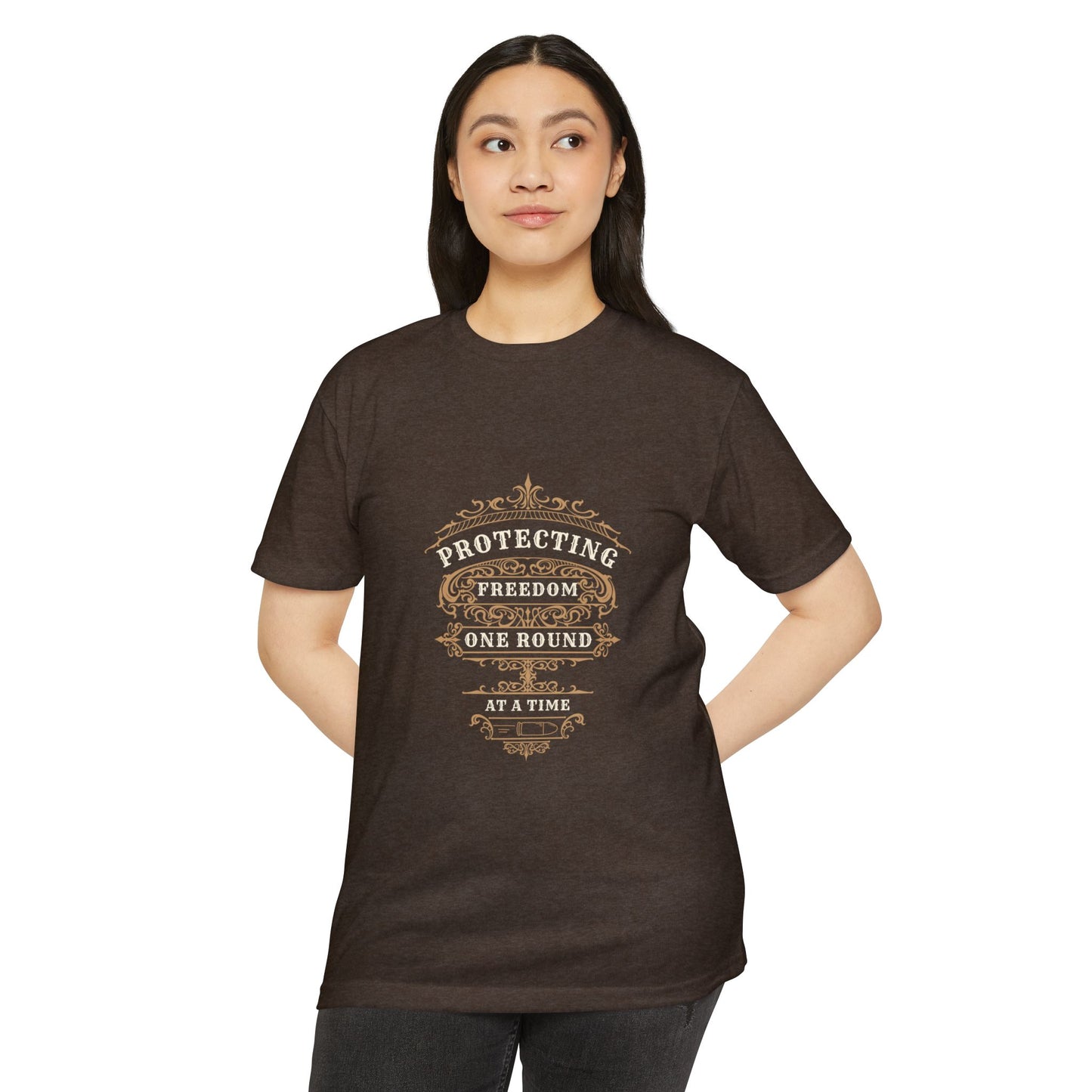 Protecting Freedom, One Round at a Time - Unisex CVC Jersey T-shirt