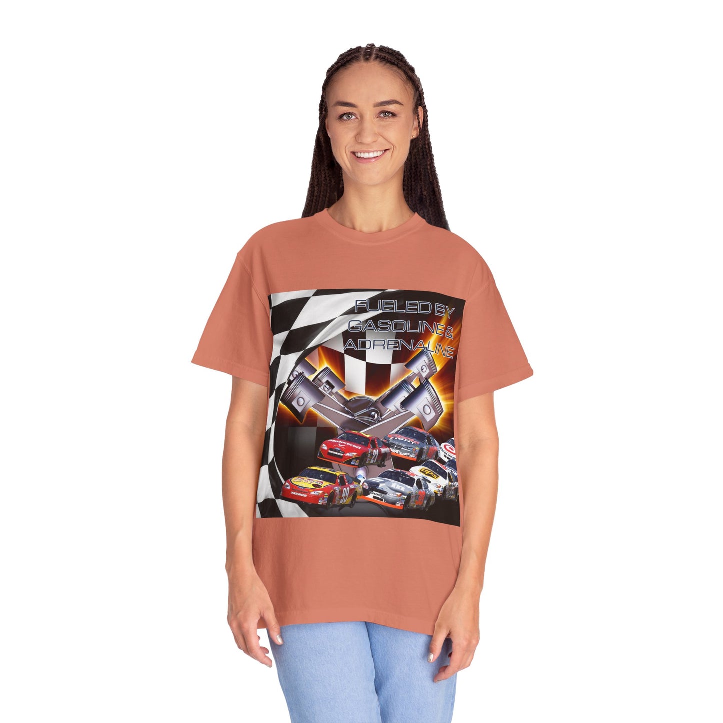 Fueled by Gasoline & Adrenaline - Unisex Garment-Dyed T-shirt