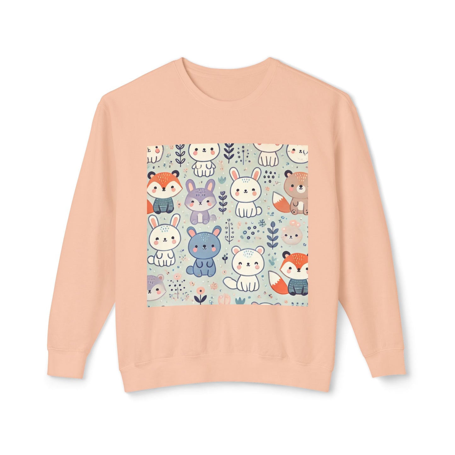 Whimsical Companions - Unisex Lightweight Crewneck Sweatshirt