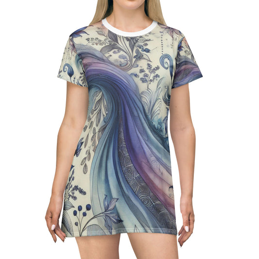 Twilight Bloom - T-Shirt Dress