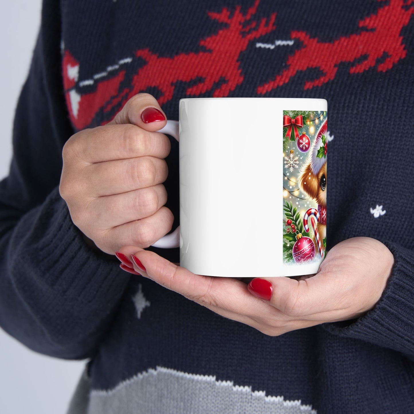 Paws-itively Merry Christmas - Ceramic Mug, (11oz, 15oz)