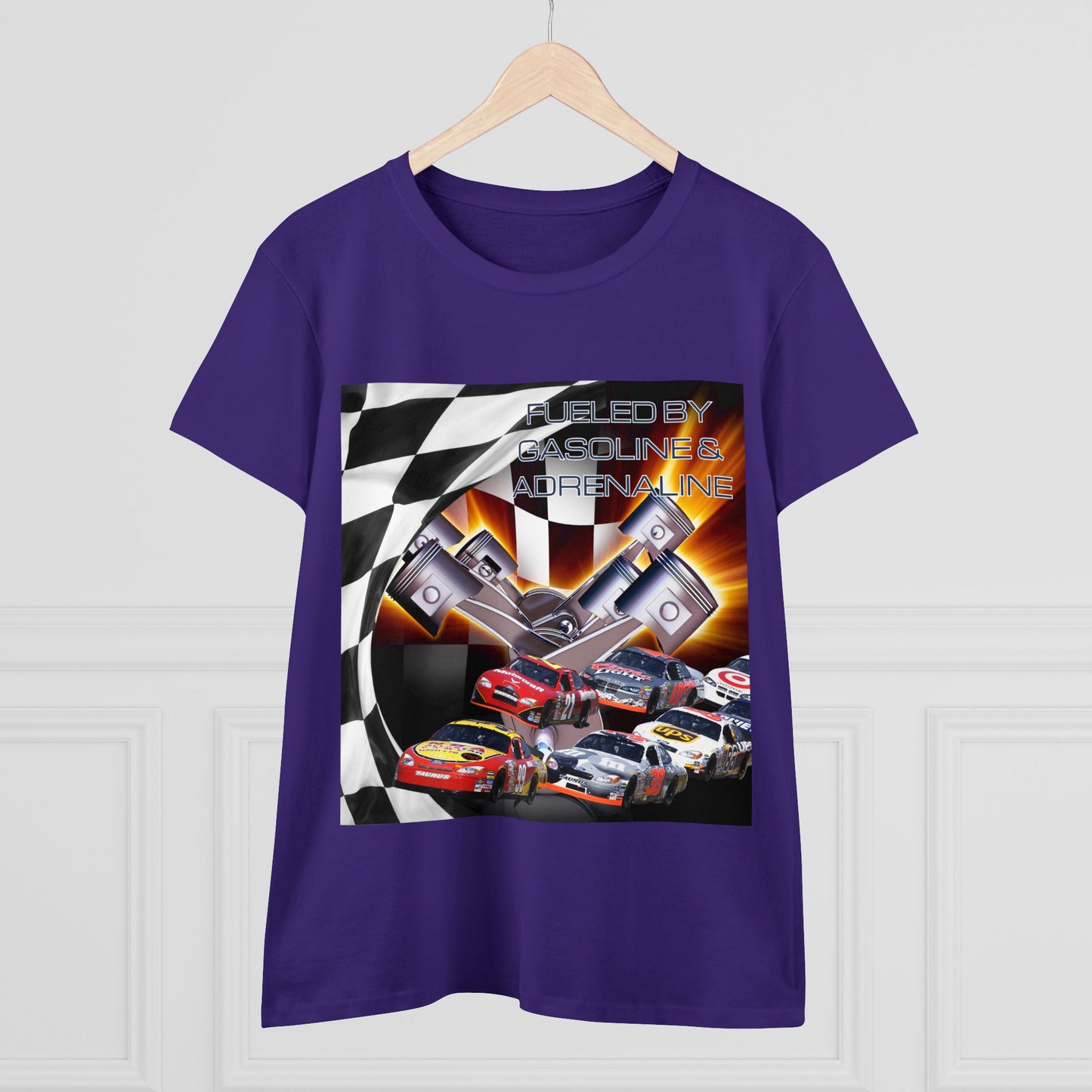 Fueled by Gasoline & Adrenaline - Women's Midweight Cotton Tee