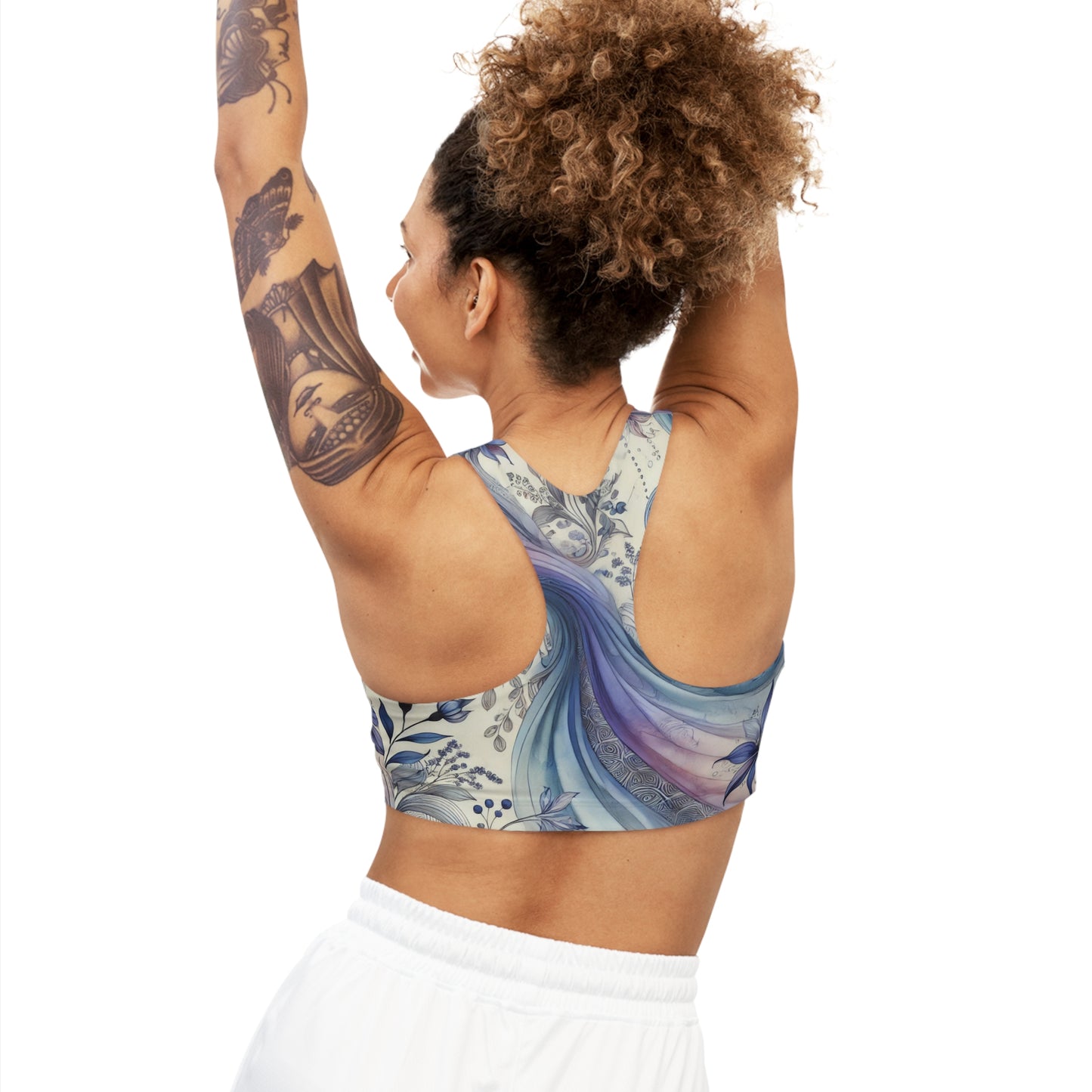 Twilight Bloom - Sports Bra Seamless Medium Support Custom Design