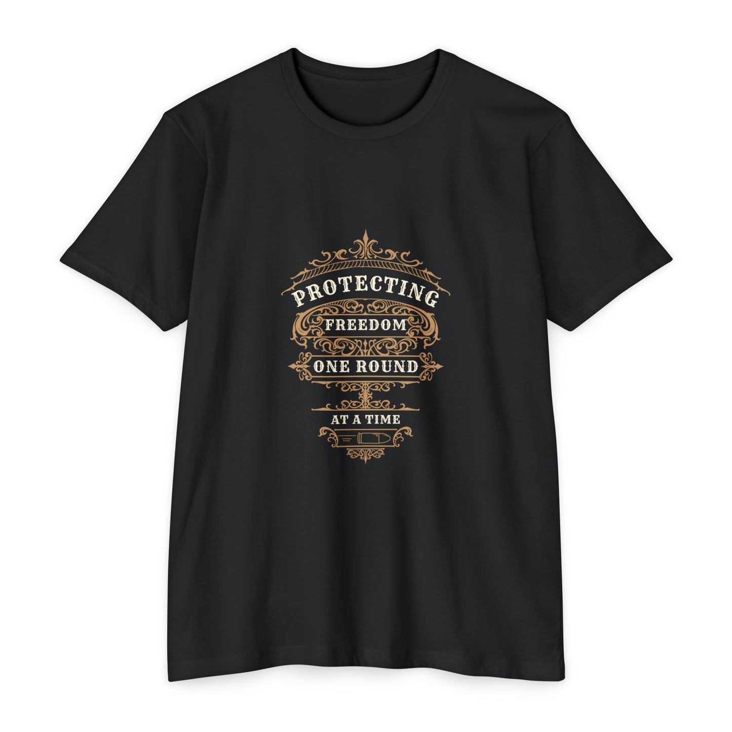 Protecting Freedom, One Round at a Time - Unisex CVC Jersey T-shirt