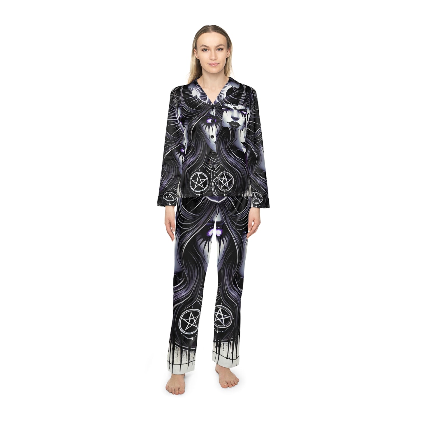 Triple Goddess - Women's Satin Pajamas