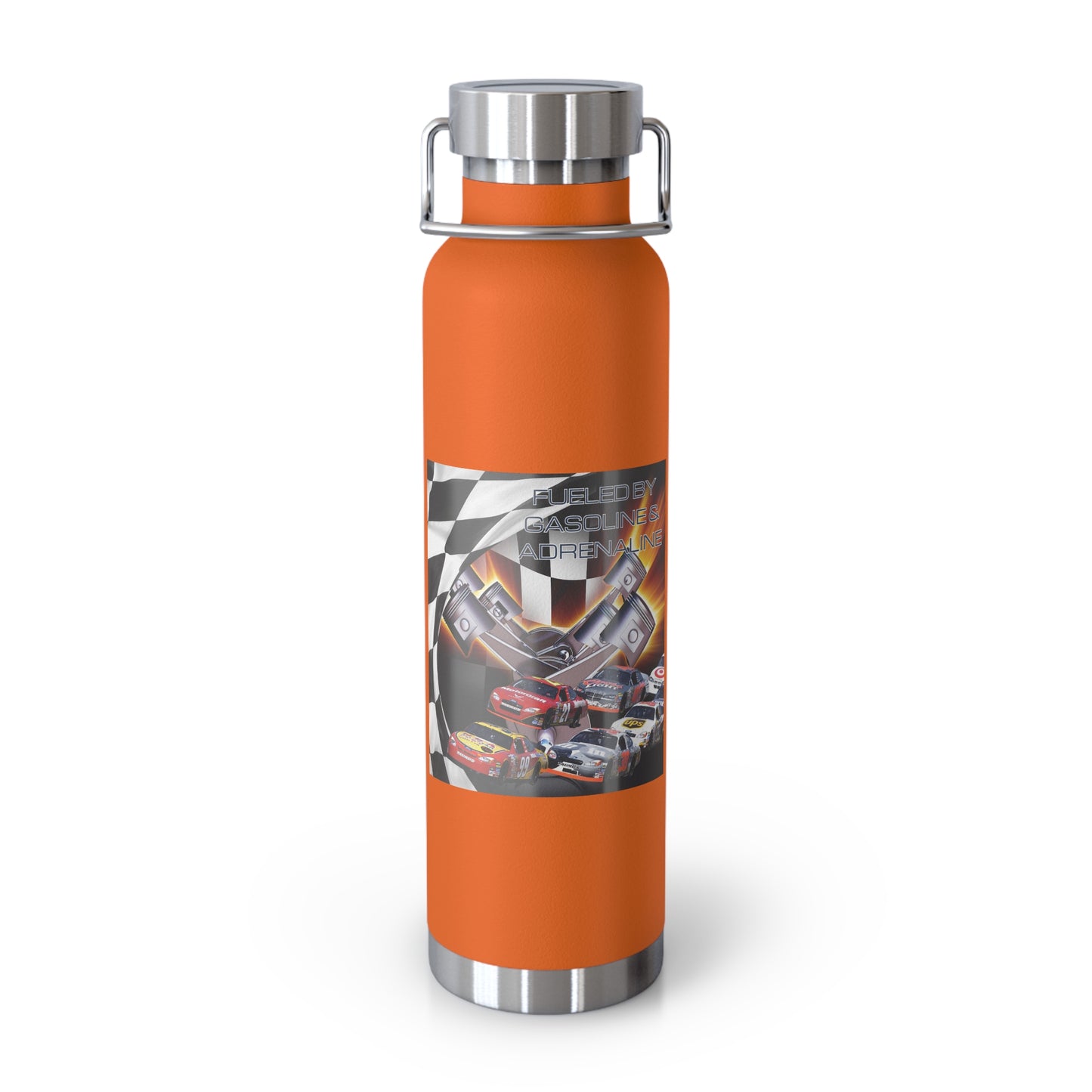 Fueled by Gasoline & Adrenaline - Copper Vacuum Insulated Bottle, 22oz