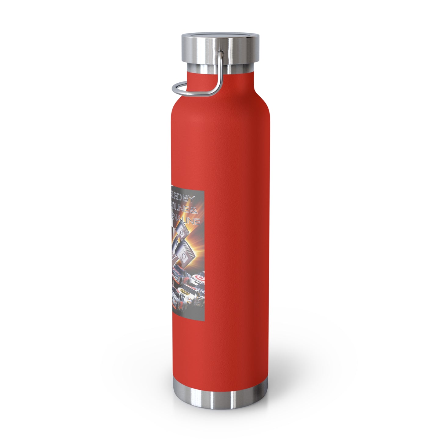 Fueled by Gasoline & Adrenaline - Copper Vacuum Insulated Bottle, 22oz