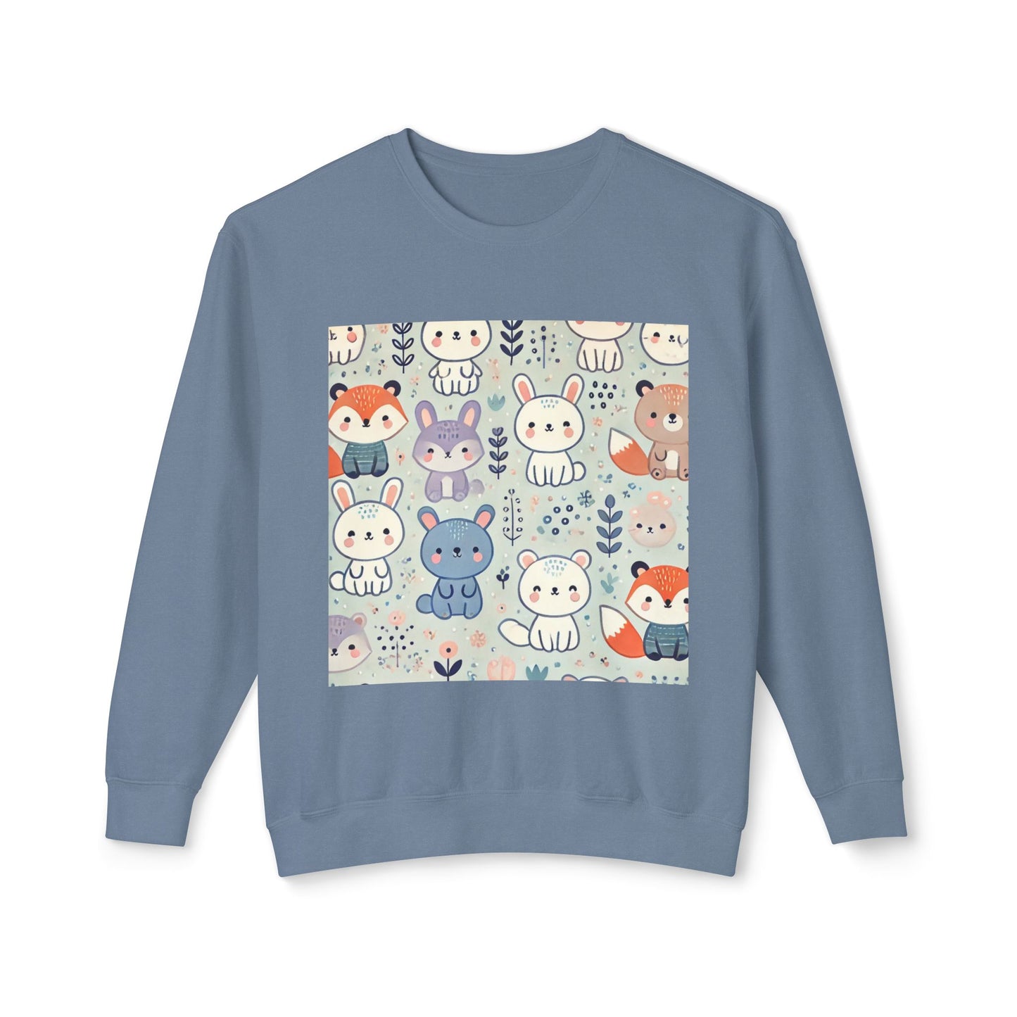 Whimsical Companions - Unisex Lightweight Crewneck Sweatshirt