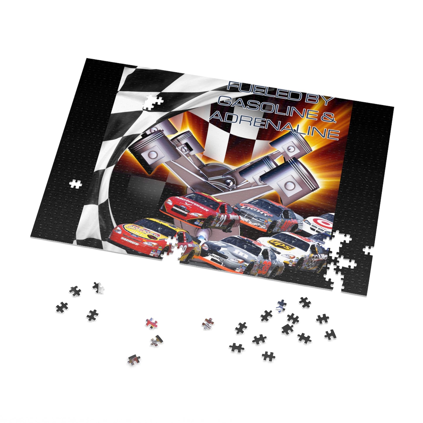 Fueled by Gasoline & Adrenaline - Jigsaw Puzzle (30, 110, 252, 500,1000-Piece)