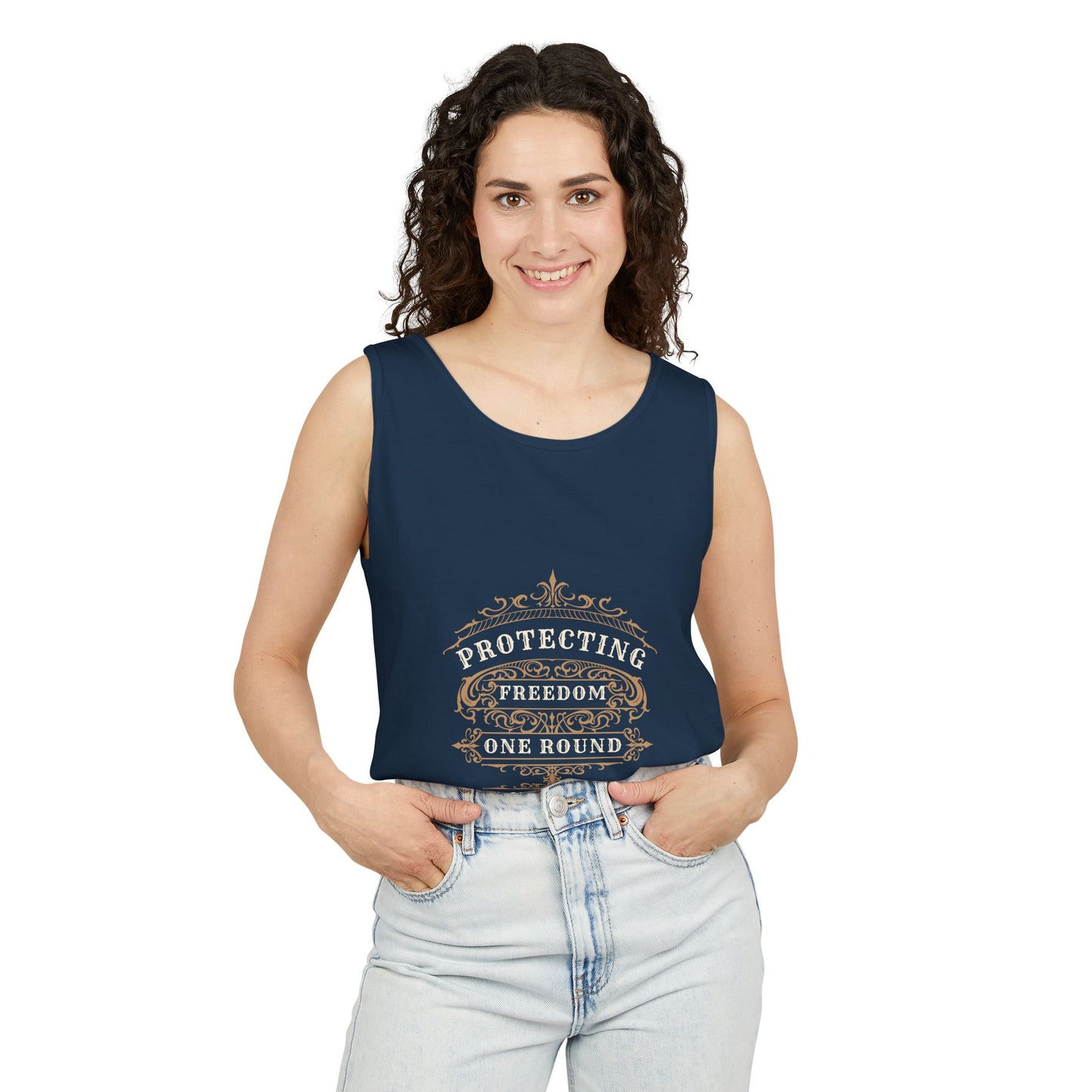 Protecting Freedom, One Round at a Time - Unisex Tank Top