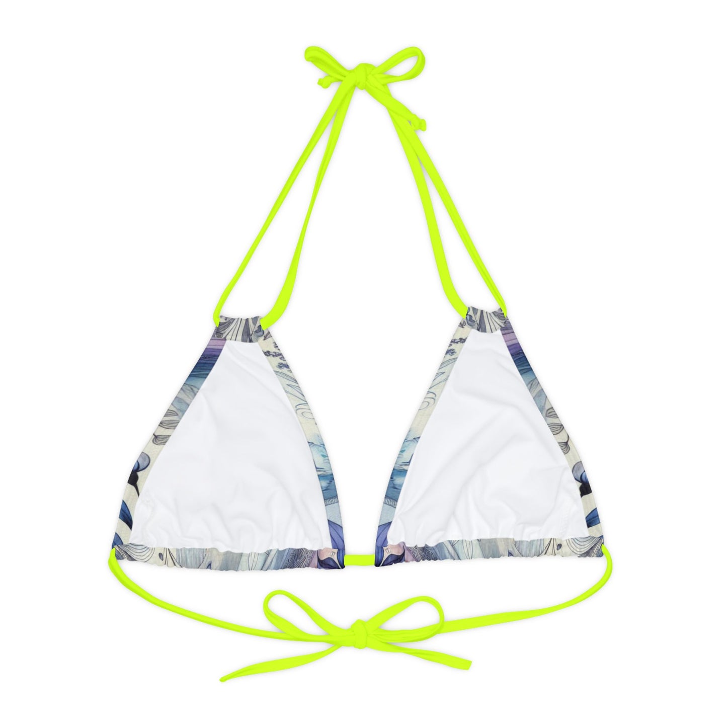 Twilight Bloom - Strappy Triangle Bikini Top (AOP)