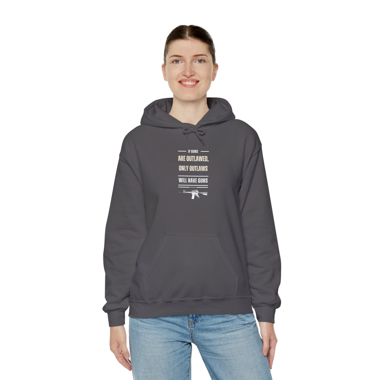 If Guns Are Outlawed, Only Outlaws Will Have Guns - Unisex Heavy Blend™ Hooded Sweatshirt