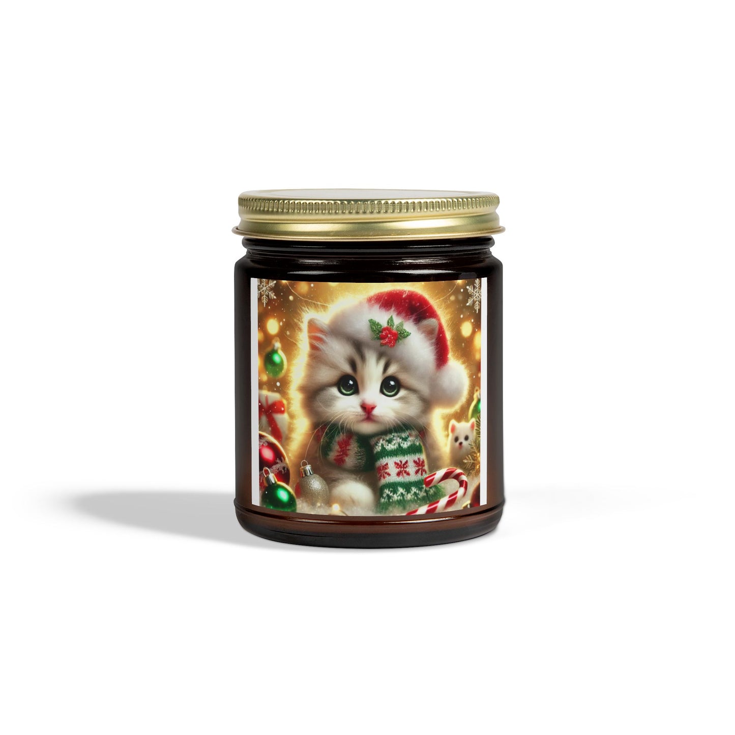 Purr-fectly Merry Christmas - Scented Candles, Coconut Apricot Wax (4oz, 9oz)