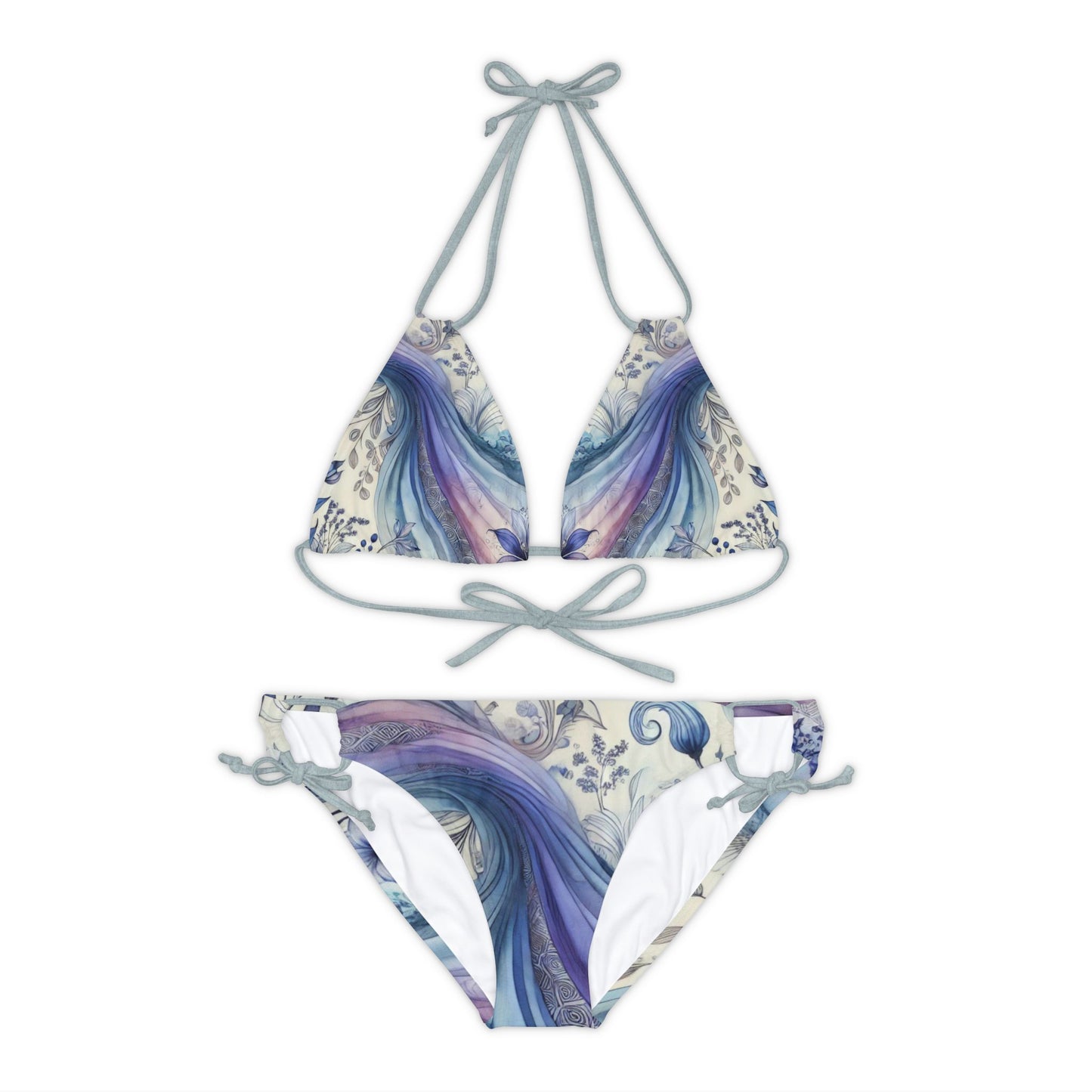 Twilight Bloom - Strappy Bikini Set (AOP)