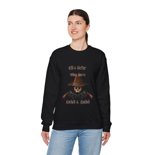 Life’s Better When You’re Locked & Loaded - Unisex Heavy Blend™ Crewneck Sweatshirt