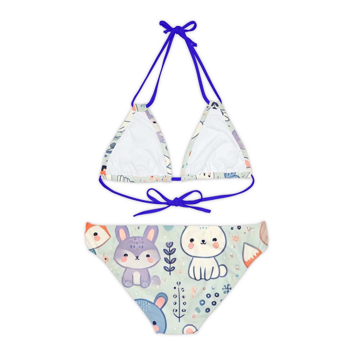 Whimsical Companions - Strappy Bikini Set (AOP)