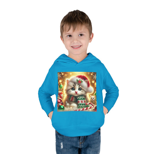 Purr-fectly Merry Christmas - Toddler Pullover Fleece Hoodie