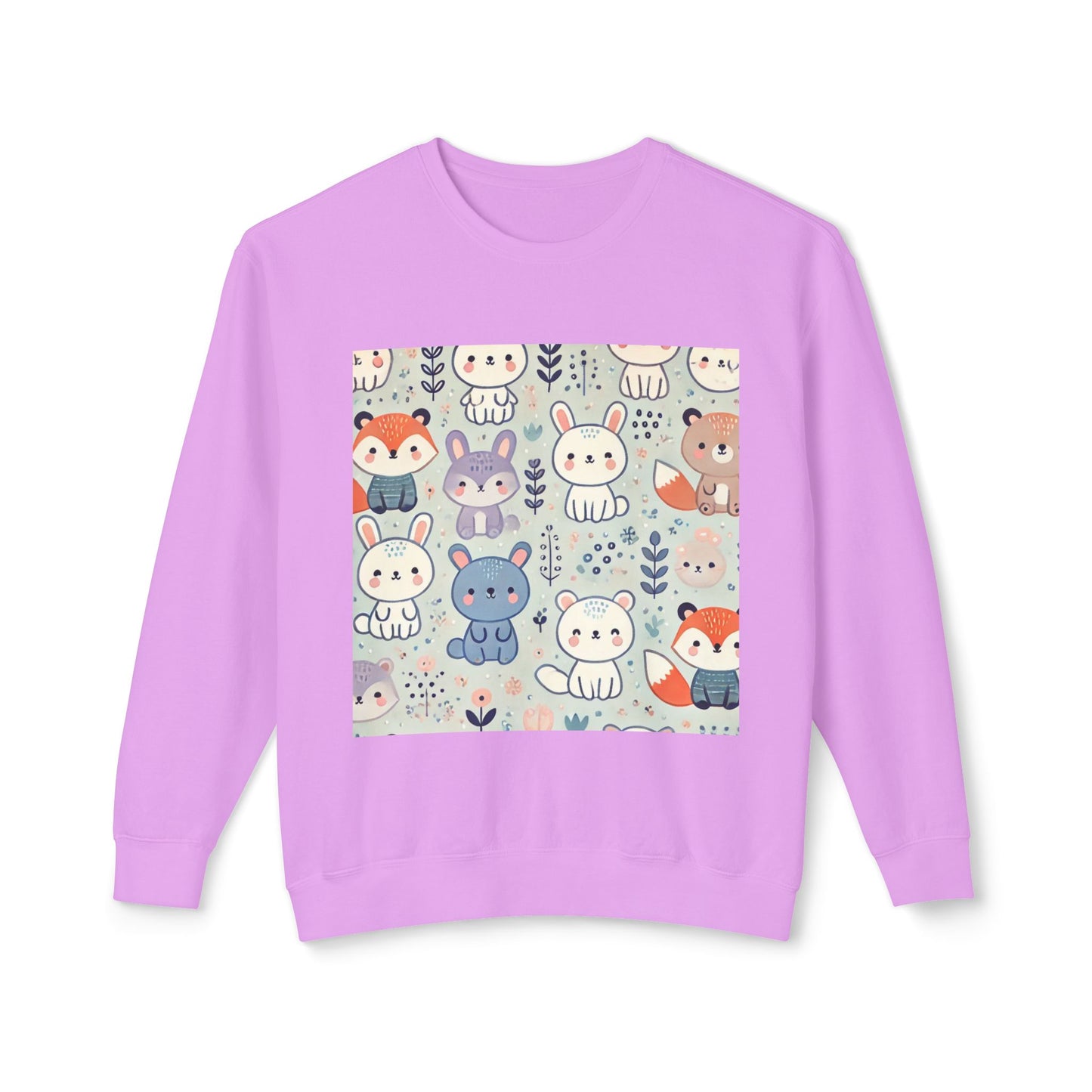 Whimsical Companions - Unisex Lightweight Crewneck Sweatshirt