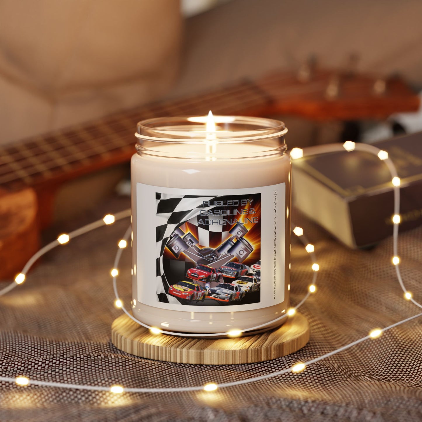 Fueled by Gasoline & Adrenaline - Scented Soy Candle, 9oz