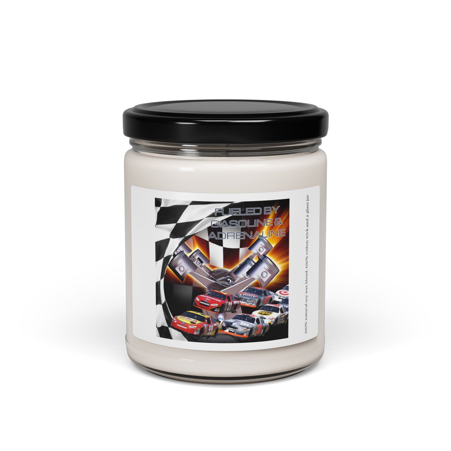 Fueled by Gasoline & Adrenaline - Scented Soy Candle, 9oz