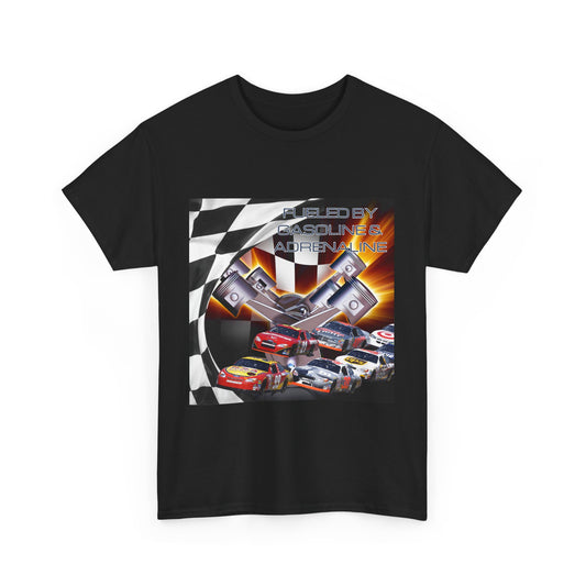 Fueled by Gasoline & Adrenaline - Unisex Heavy Cotton Tee T-Shirt