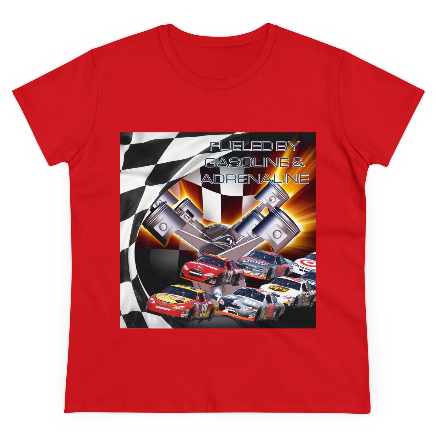 Fueled by Gasoline & Adrenaline - Women's Midweight Cotton Tee