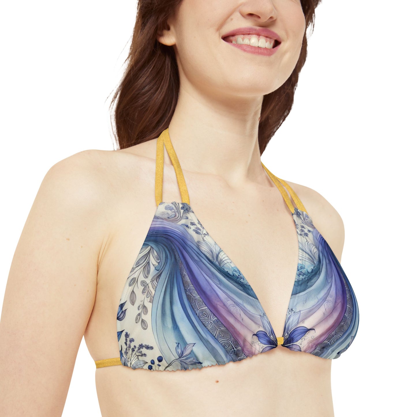 Twilight Bloom - Strappy Bikini Set (AOP)