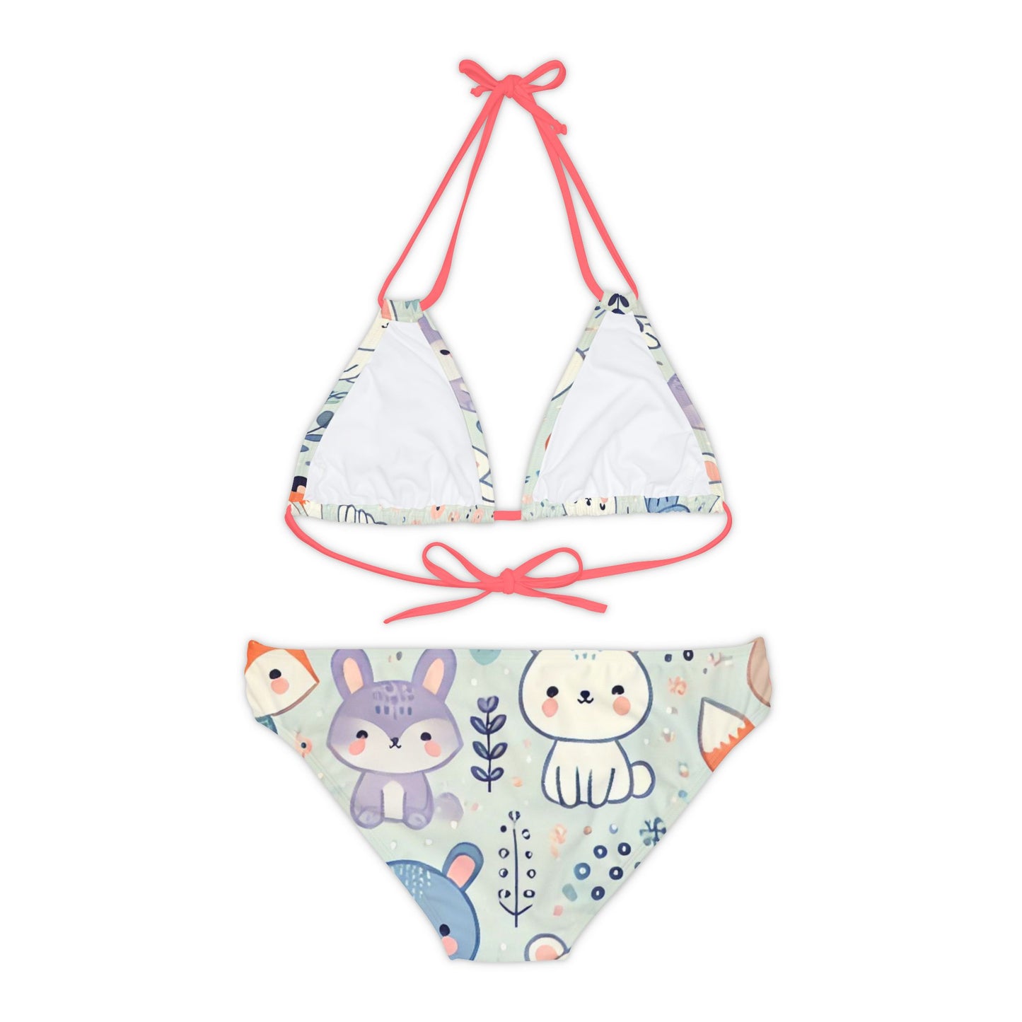 Whimsical Companions - Strappy Bikini Set (AOP)