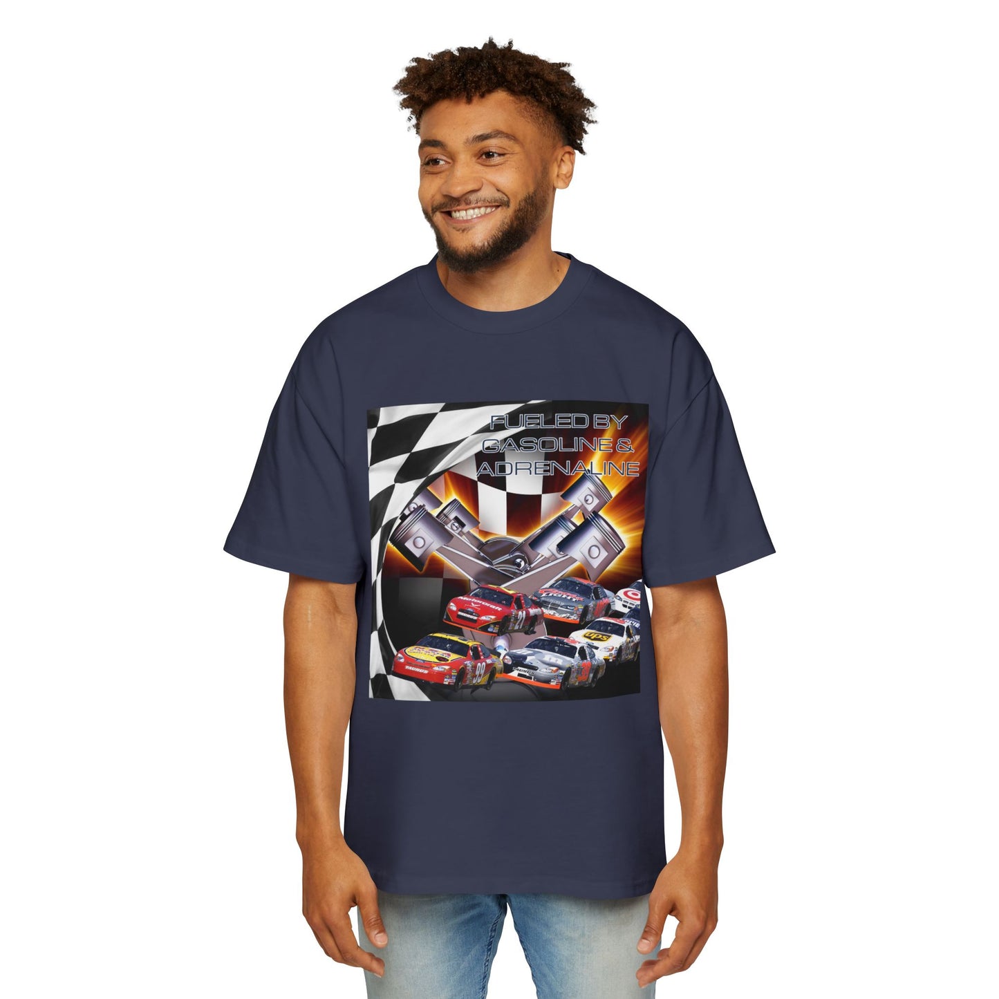 Fueled by Gasoline & Adrenaline - Men's Heavy Oversized Tee T-Shirt