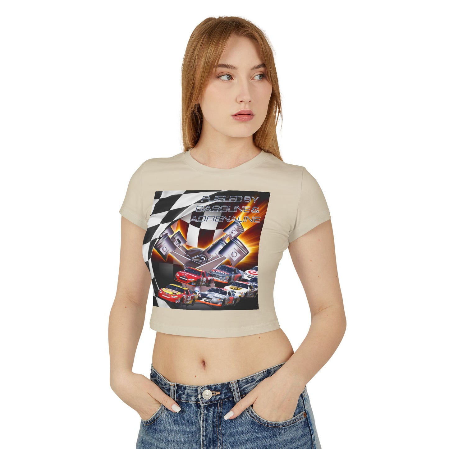 Fueled by Gasoline & Adrenaline - Women's Baby Tee