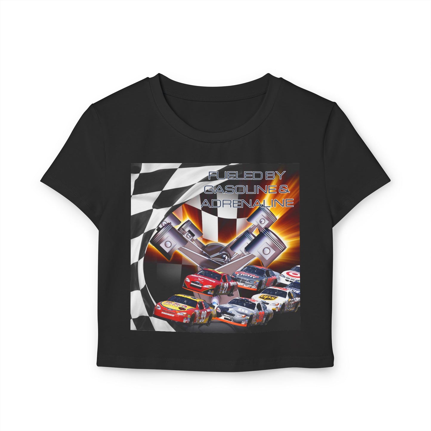 Fueled by Gasoline & Adrenaline - Women's Baby Tee